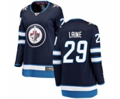 Women Winnipeg Jets #29 Patrik Laine Fanatics Branded Navy Blue Home Breakaway NHL Jersey