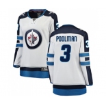 Women Winnipeg Jets #3 Tucker Poolman Fanatics Branded White Away Breakaway NHL Jersey