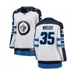 Women Winnipeg Jets #35 Steve Mason Fanatics Branded White Away Breakaway NHL Jersey