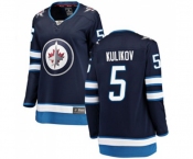 Women Winnipeg Jets #5 Dmitry Kulikov Fanatics Branded Navy Blue Home Breakaway NHL Jersey