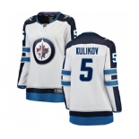 Women Winnipeg Jets #5 Dmitry Kulikov Fanatics Branded White Away Breakaway NHL Jersey