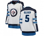 Women Winnipeg Jets #5 Dmitry Kulikov Fanatics Branded White Away Breakaway NHL Jersey