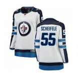 Women Winnipeg Jets #55 Mark Scheifele Fanatics Branded White Away Breakaway NHL Jersey