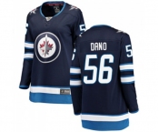 Women Winnipeg Jets #56 Marko Dano Fanatics Branded Navy Blue Home Breakaway NHL Jersey