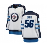 Women Winnipeg Jets #56 Marko Dano Fanatics Branded White Away Breakaway NHL Jersey