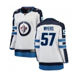 Women Winnipeg Jets #57 Tyler Myers Fanatics Branded White Away Breakaway NHL Jersey