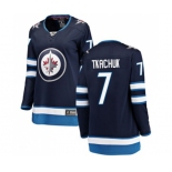 Women Winnipeg Jets #7 Keith Tkachuk Fanatics Branded Navy Blue Home Breakaway NHL Jersey