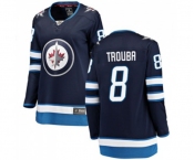 Women Winnipeg Jets #8 Jacob Trouba Fanatics Branded Navy Blue Home Breakaway NHL Jersey