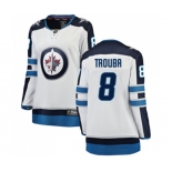 Women Winnipeg Jets #8 Jacob Trouba Fanatics Branded White Away Breakaway NHL Jersey