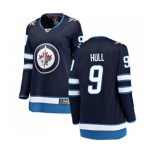 Women Winnipeg Jets #9 Bobby Hull Fanatics Branded Navy Blue Home Breakaway NHL Jersey