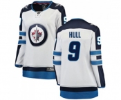 Women Winnipeg Jets #9 Bobby Hull Fanatics Branded White Away Breakaway NHL Jersey