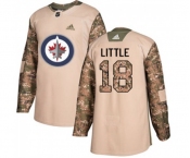 Youth Adidas Winnipeg Jets #18 Bryan Little Authentic Camo Veterans Day Practice NHL Jersey