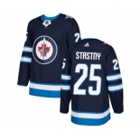 Youth Adidas Winnipeg Jets #25 Paul Stastny Authentic Navy Blue Home NHL Jersey