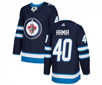 Youth Adidas Winnipeg Jets #40 Joel Armia Authentic Navy Blue Home NHL Jersey