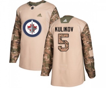 Youth Adidas Winnipeg Jets #5 Dmitry Kulikov Authentic Camo Veterans Day Practice NHL Jersey