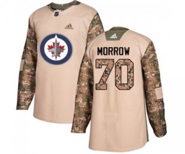 Youth Adidas Winnipeg Jets #70 Joe Morrow Authentic Camo Veterans Day Practice NHL Jersey