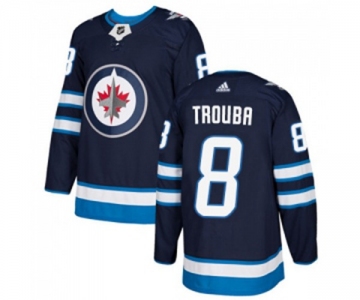 Youth Adidas Winnipeg Jets #8 Jacob Trouba Authentic Navy Blue Home NHL Jersey