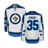 Youth Reebok Winnipeg Jets #35 Steve Mason Authentic White Away NHL Jersey