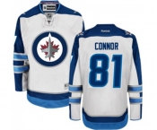 Youth Reebok Winnipeg Jets #81 Kyle Connor Authentic White Away NHL Jersey