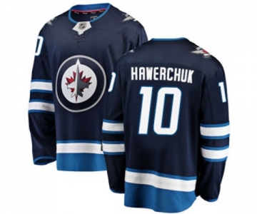 Youth Winnipeg Jets #10 Dale Hawerchuk Fanatics Branded Navy Blue Home Breakaway NHL Jersey