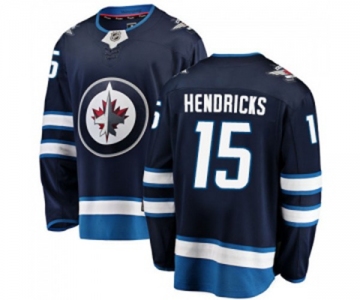 Youth Winnipeg Jets #15 Matt Hendricks Fanatics Branded Navy Blue Home Breakaway NHL Jersey