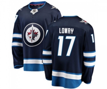 Youth Winnipeg Jets #17 Adam Lowry Fanatics Branded Navy Blue Home Breakaway NHL Jersey