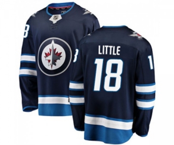 Youth Winnipeg Jets #18 Bryan Little Fanatics Branded Navy Blue Home Breakaway NHL Jersey