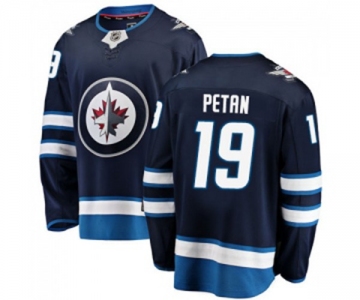 Youth Winnipeg Jets #19 Nic Petan Fanatics Branded Navy Blue Home Breakaway NHL Jersey