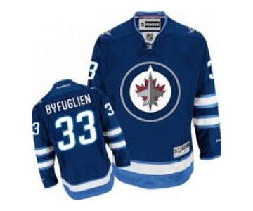 Youth Winnipeg Jets #33 Dustin Byfuglien Navy Blue Reebok Home NHL Jersey