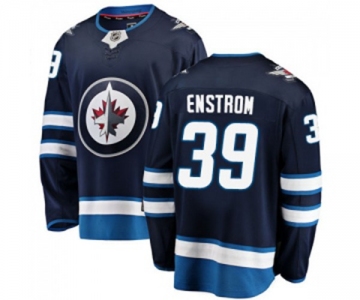 Youth Winnipeg Jets #39 Tobias Enstrom Fanatics Branded Navy Blue Home Breakaway NHL Jersey