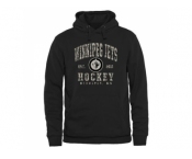 Men's Winnipeg Jets Black Camo Stack Pullover Hoodie