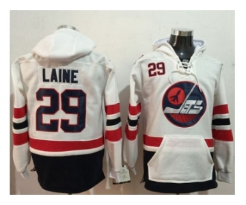 Winnipeg Jets #29 Patrik Laine White Name & Number Pullover NHL Hoodie