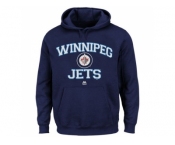 Winnipeg Jets Majestic Navy Blue Heart & Soul Hoodie