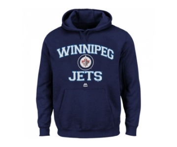 Winnipeg Jets Majestic Navy Blue Heart & Soul Hoodie