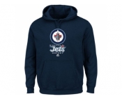 Winnipeg Jets Majestic Navy Critical Victory VIII Fleece Hoodie