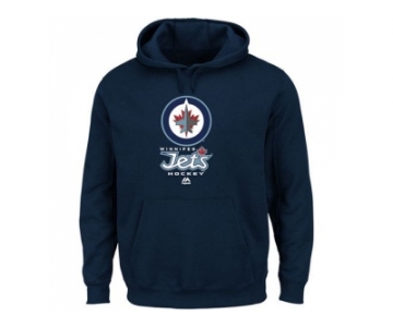 Winnipeg Jets Majestic Navy Critical Victory VIII Fleece Hoodie