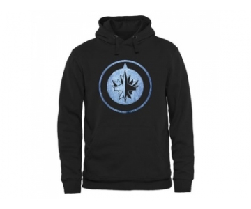 Winnipeg Jets Rinkside Black Pond Hockey Pullover Hoodie