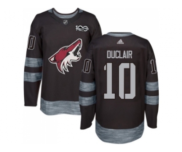 Men Adidas Phoenix Coyotes #10 Anthony Duclair Black 1917-2017 100th Anniversary Stitched NHL Jersey