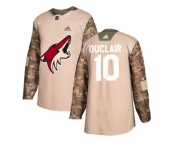 Men Adidas Phoenix Coyotes #10 Anthony Duclair Camo Authentic 2017 Veterans Day Stitched NHL Jersey