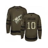 Men Adidas Phoenix Coyotes #10 Anthony Duclair Green Salute to Service Stitched NHL Jersey