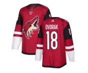 Men Adidas Phoenix Coyotes #18 Christian Dvorak Maroon Home Authentic Stitched NHL Jersey