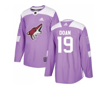 Men Adidas Phoenix Coyotes #19 Shane Doan Purple Authentic Fights Cancer Stitched NHL Jersey