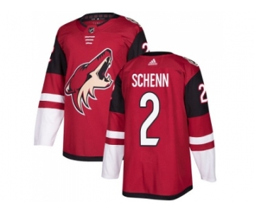 Men Adidas Phoenix Coyotes #2 Luke Schenn Maroon Home Authentic Stitched NHL Jersey