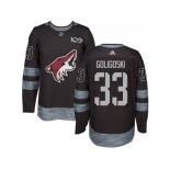 Men Adidas Phoenix Coyotes #33 Alex Goligoski Black 1917-2017 100th Anniversary Stitched NHL Jersey