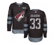 Men Adidas Phoenix Coyotes #33 Alex Goligoski Black 1917-2017 100th Anniversary Stitched NHL Jersey