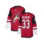 Men Adidas Phoenix Coyotes #33 Alex Goligoski Maroon Home Authentic Stitched NHL Jerse