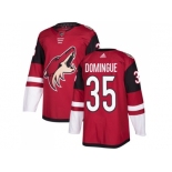 Men Adidas Phoenix Coyotes #35 Louis Domingue Maroon Home Authentic Stitched NHL Jersey