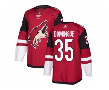 Men Adidas Phoenix Coyotes #35 Louis Domingue Maroon Home Authentic Stitched NHL Jersey