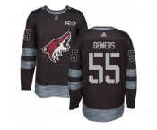 Men Adidas Phoenix Coyotes #55 Jason Demers Black 1917-2017 100th Anniversary Stitched NHL Jersey