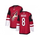 Men Adidas Phoenix Coyotes #8 Tobias Rieder Maroon Home Authentic Stitched NHL Jersey